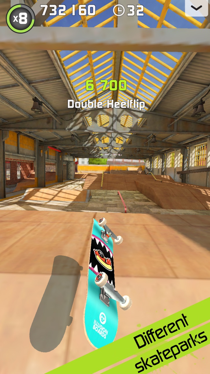 Touchgrind Skate 2 - Free Hack screenshot 2 - iOS game interface