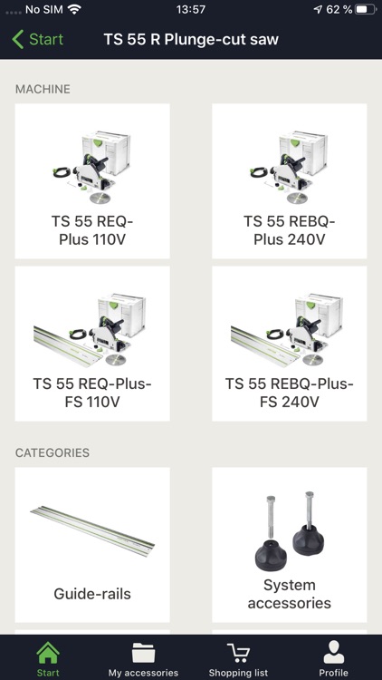 Festool Order app