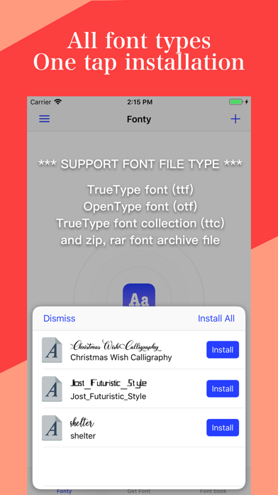 Fonty - install any font screenshot 3