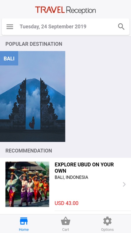 TravelReception Online Booking