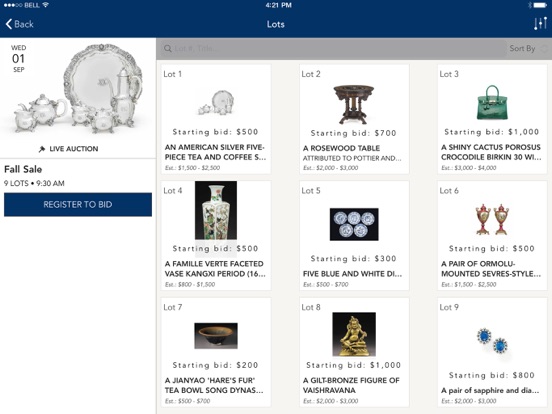 Tenmoku Auctions screenshot 2