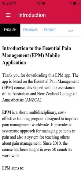 Game screenshot EPM Essential Pain Management apk