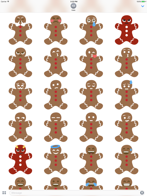 Screenshot #5 pour Gingerbread Man Stickers!