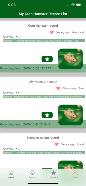 My Cute Hamster Record Tool