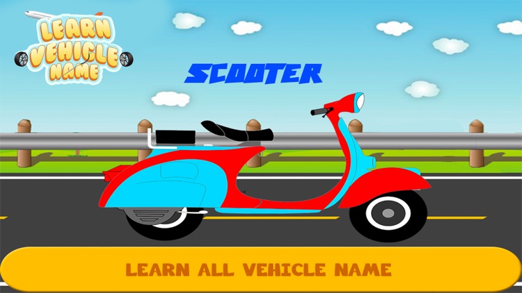 Learn Vehicle Name Game