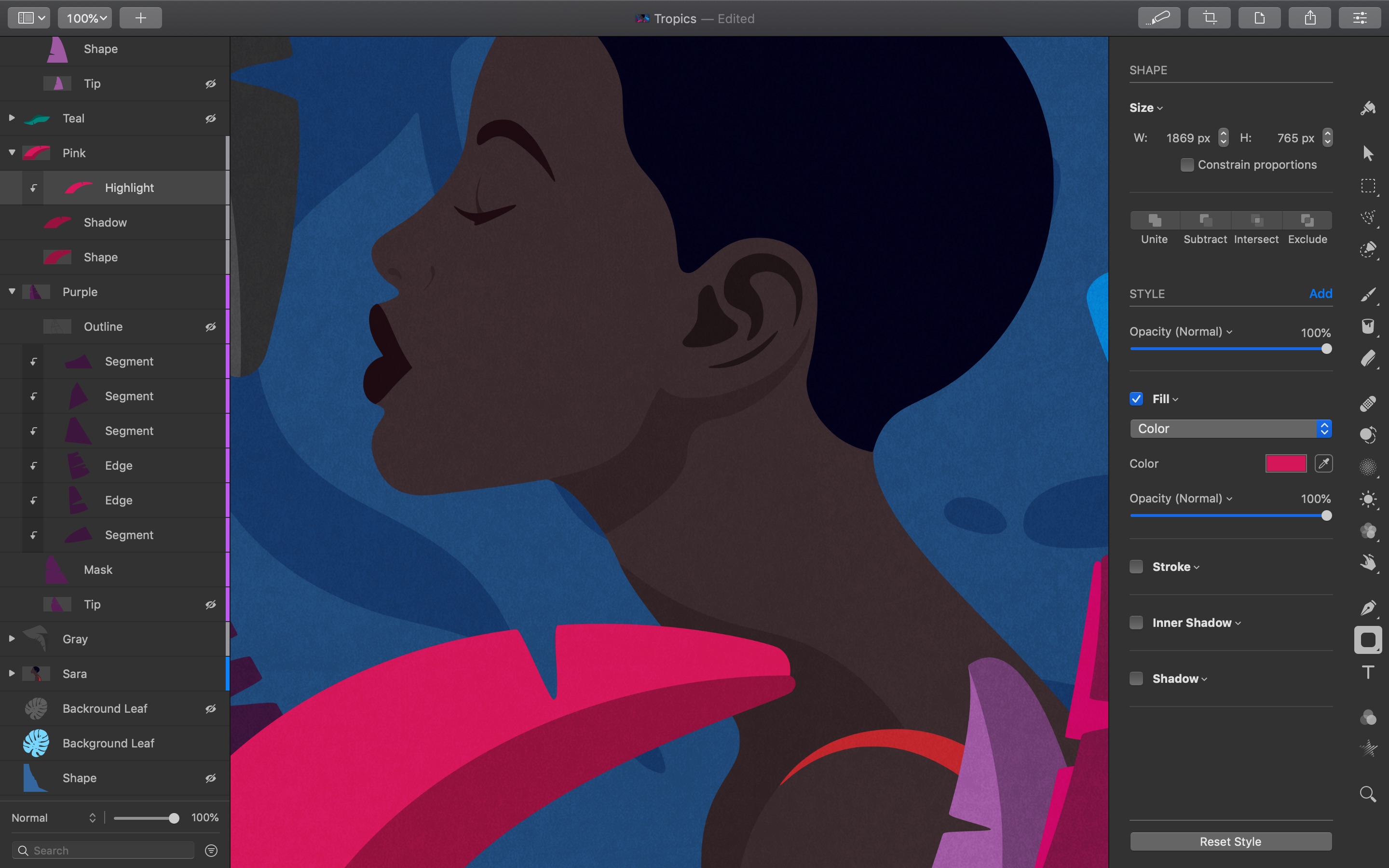 Screenshot do app Pixelmator Pro