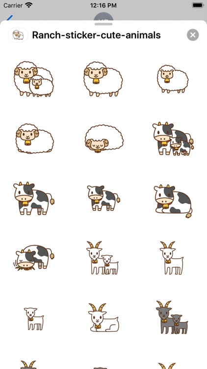 Ranch sticker cute animals