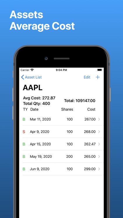 Stock Calc - Assets Manager