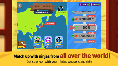 Jumping Ninja Battle - 2Player screenshot 2