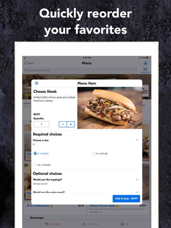 iPad Image of Grubhub: Local Food Delivery