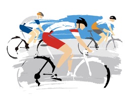 The BicycleRacingDN is a small sticker, which are show the 50 Bicycle Racing DN sticker in cartoon