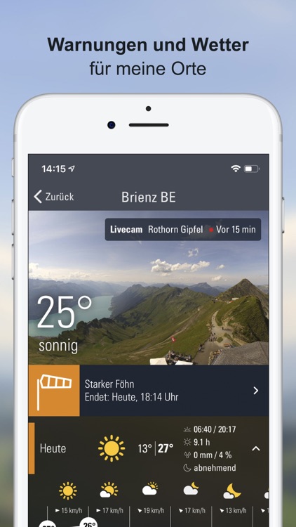 Wetter-Alarm: Wetter Schweiz screenshot-0
