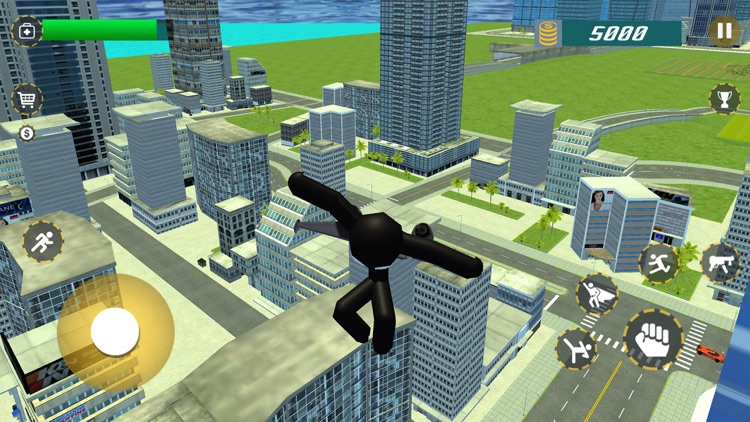 Flying Stickman Gangster City