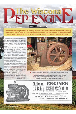 The Old Machinery Magazine screenshot 3