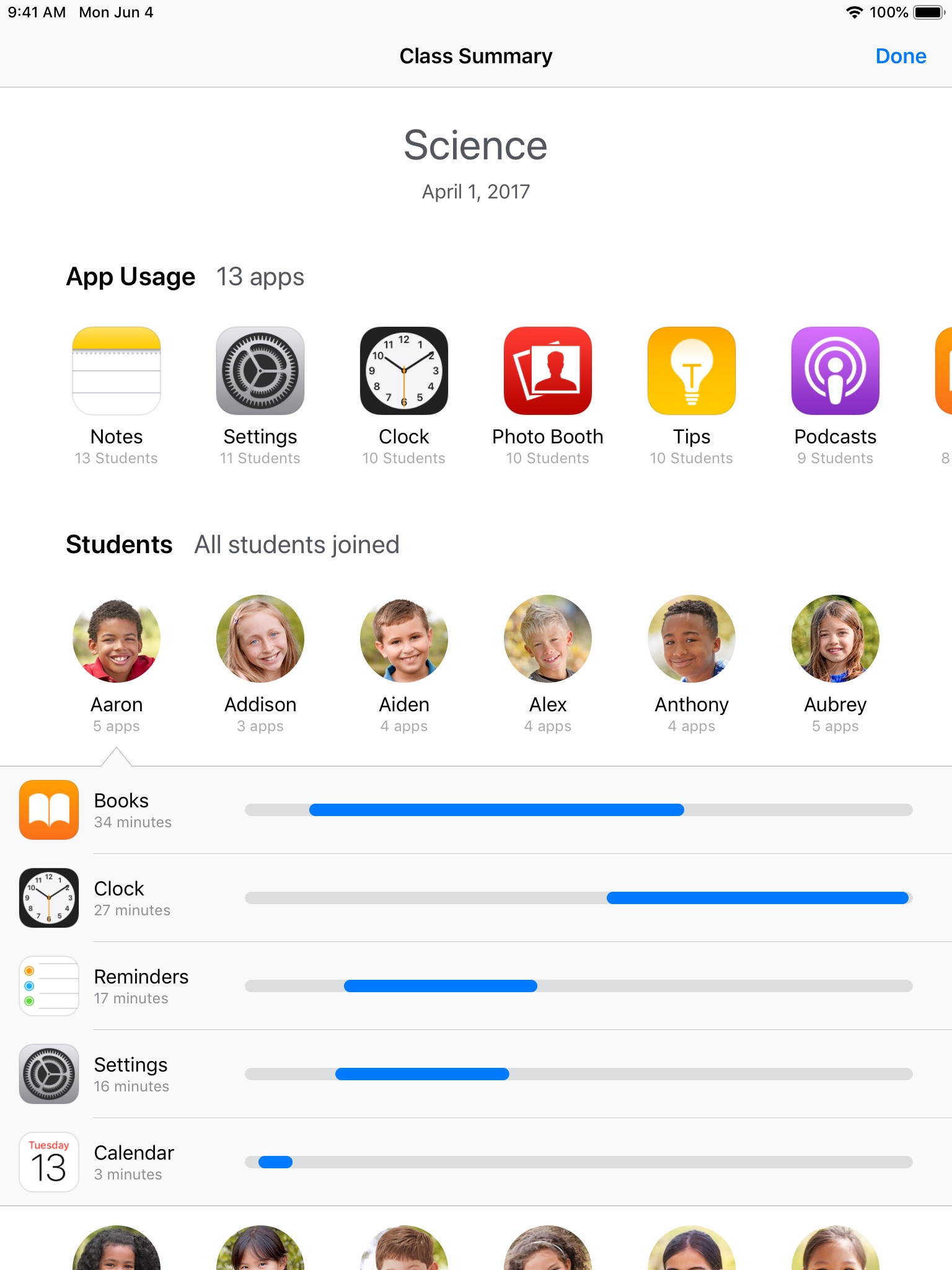 Screenshot do app Sala de Aula