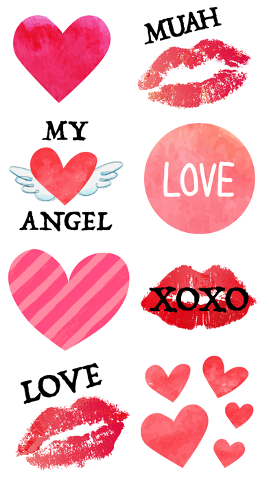 Kiss & Heart Stickers screenshot 4