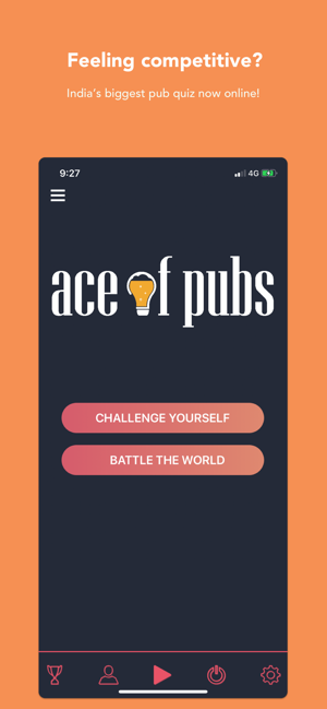 Ace of Pubs Quizzing App