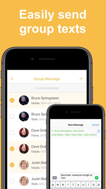 Contact Groups - Text & Email
