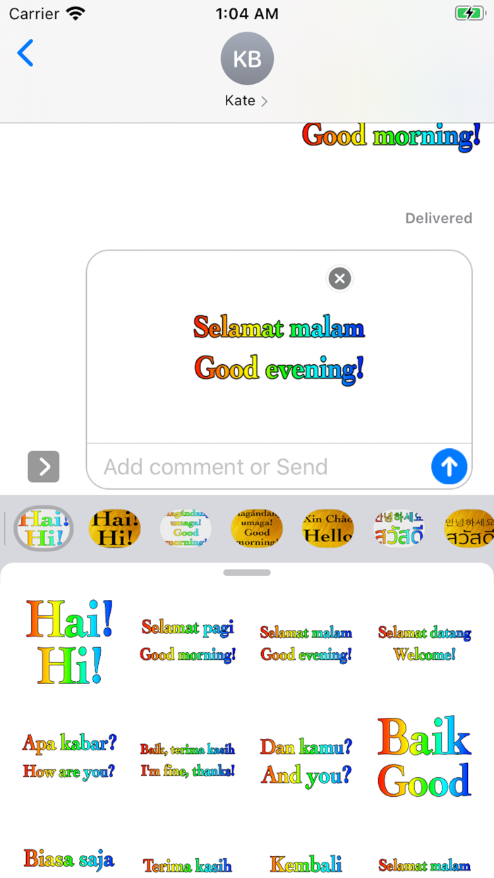 English Indonesian Stickers