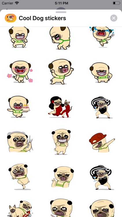 Cool Dog Animated Stickers