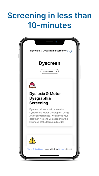 Dyscreen Dysgraphia screening screenshot 2
