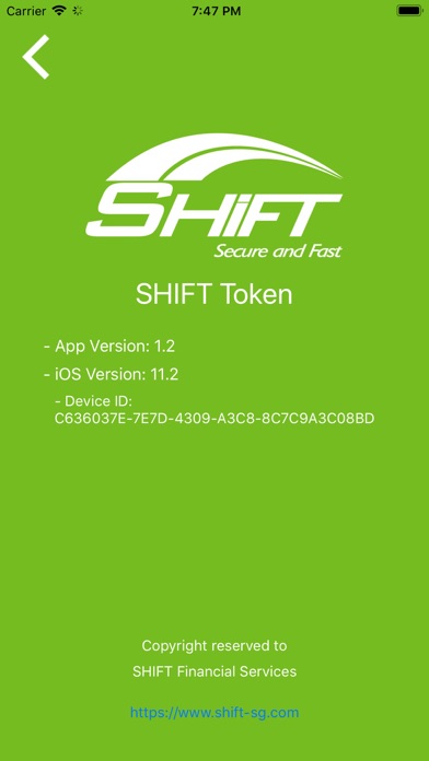 SHIFT Token screenshot 4