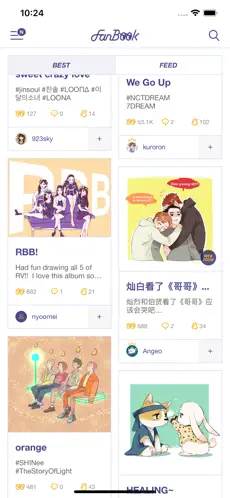 Obrázek 4 FanBook:FanArt Social Platform iphone