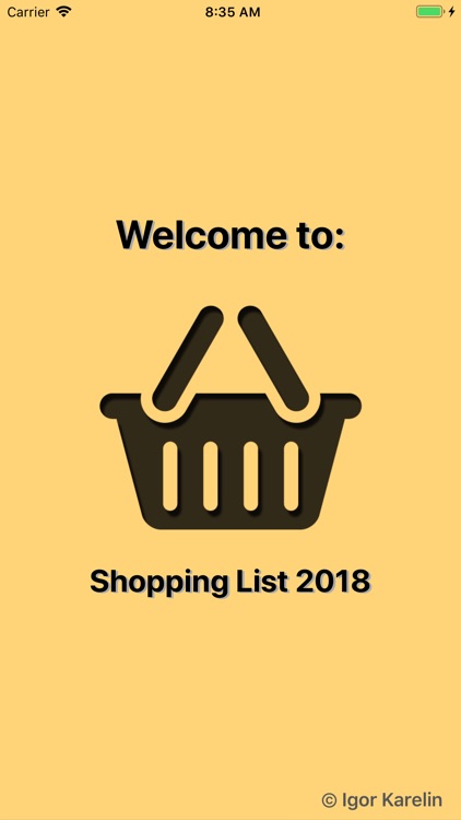 Shopping List 2018 XS