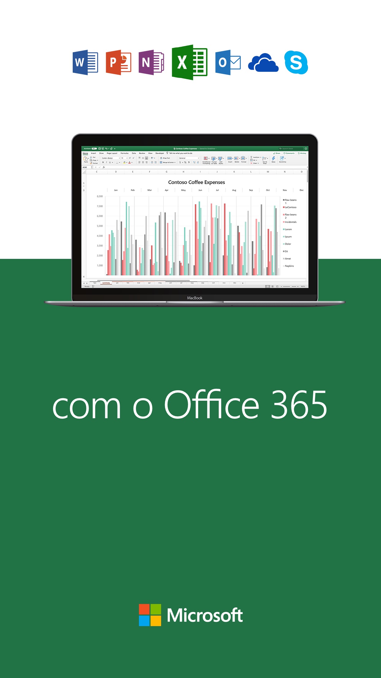 Screenshot do app Microsoft Excel