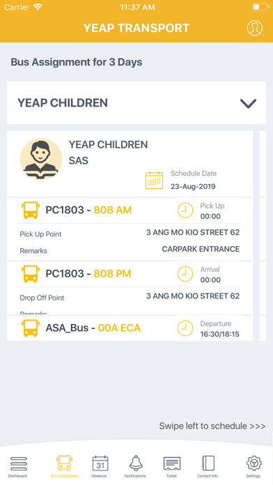 Yeap Transport Parent App screenshot 3