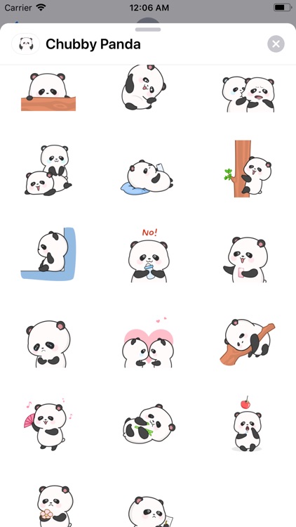 Chubby Panda Animated Stickers