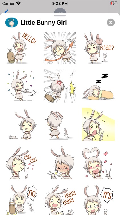 Little Bunny Girl stickers