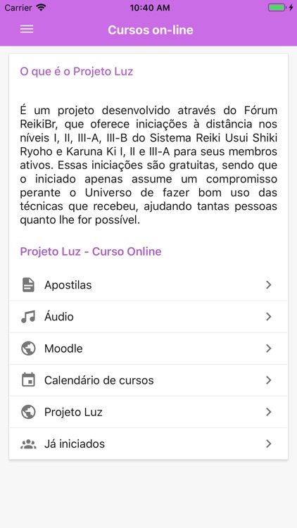 Projeto Luz - ReikiBr.org screenshot-3