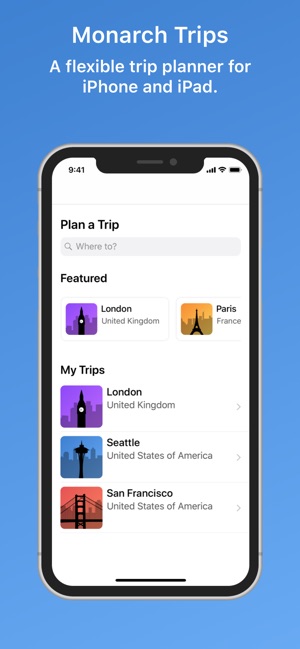 Monarch Trips - Trip Planner(圖1)-速報App