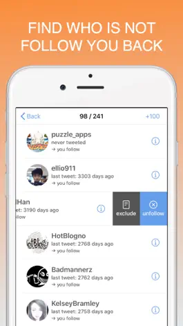 Game screenshot Unfollow Tweeps for Twitter apk