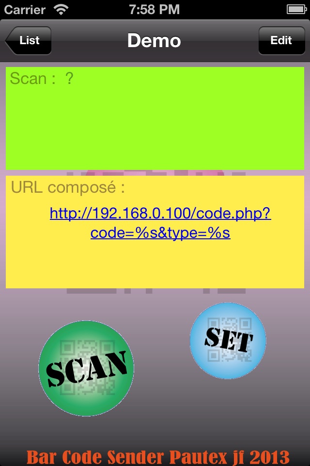 Bar Code Sender screenshot 2