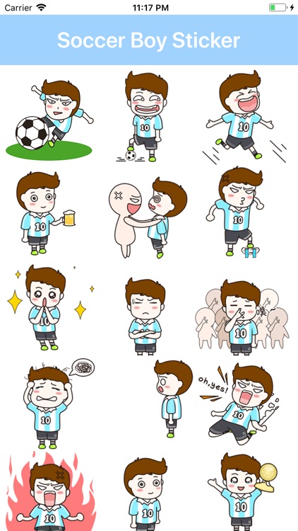 Soccer Boy Sticker