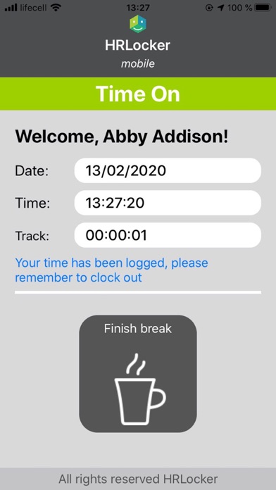 HRLocker Time On App screenshot 2