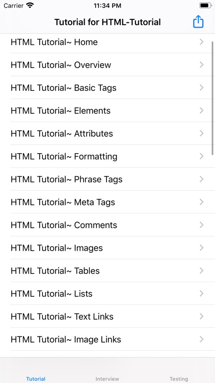 Tutorial for HTML