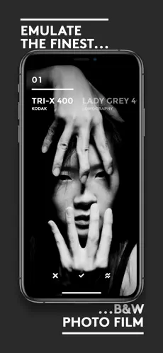 Screenshot 1 BLACK - B&W Film Emulator iphone