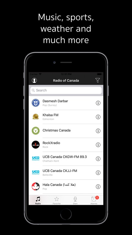 Radio of Canada. Live stations screenshot-3