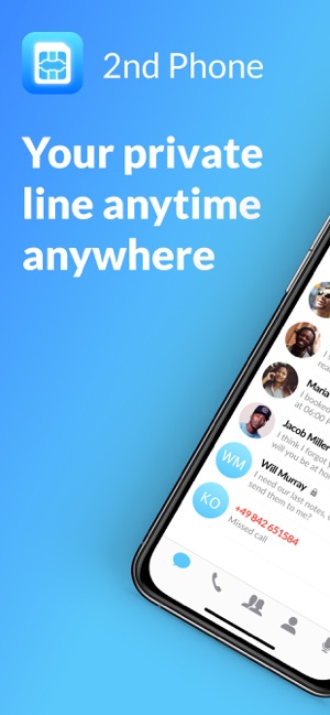SIMless 第二個電話號碼. 私人電話和短信(圖1)-速報App
