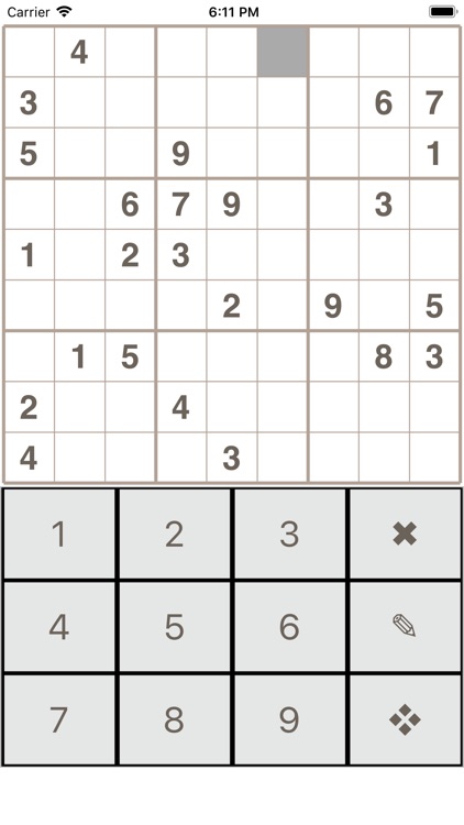 Sudoku Puzzle for Brain Train