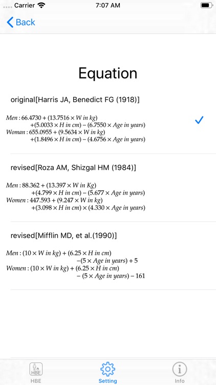 Harris Benedict Equation screenshot-4