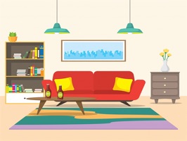The HomeDecoration Sticker is a small sticker, which are show the 36 Home Decoration sticker in cartoon
