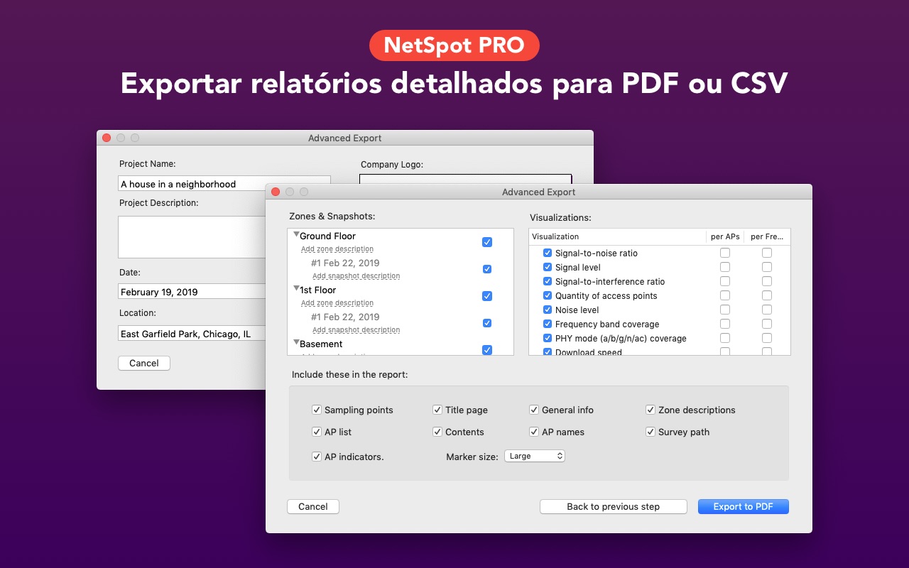 Screenshot do app NetSpot Home