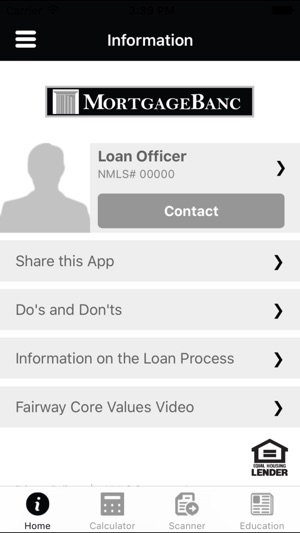 MortgageBanc Mobile App