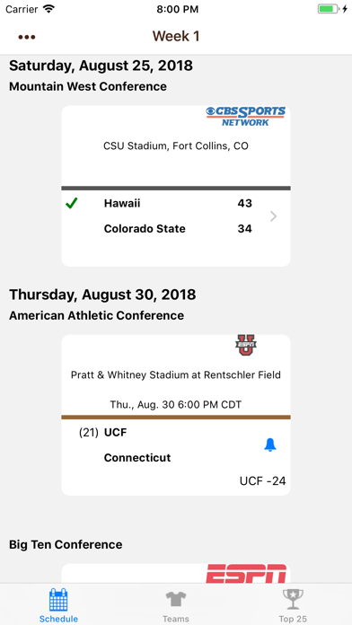 college fb scores schedules app price drops college schedules
