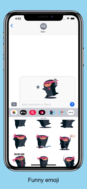 Ninja emoji - Attack stickers(圖3)-速報App