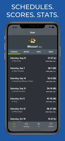 Game screenshot Missouri Football Schedules mod apk